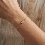 Princess Cut CZ Solitaire Bracelet BRS-1099