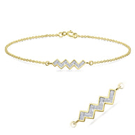 Wave Zigzag CZ Bracelet BRS-1103