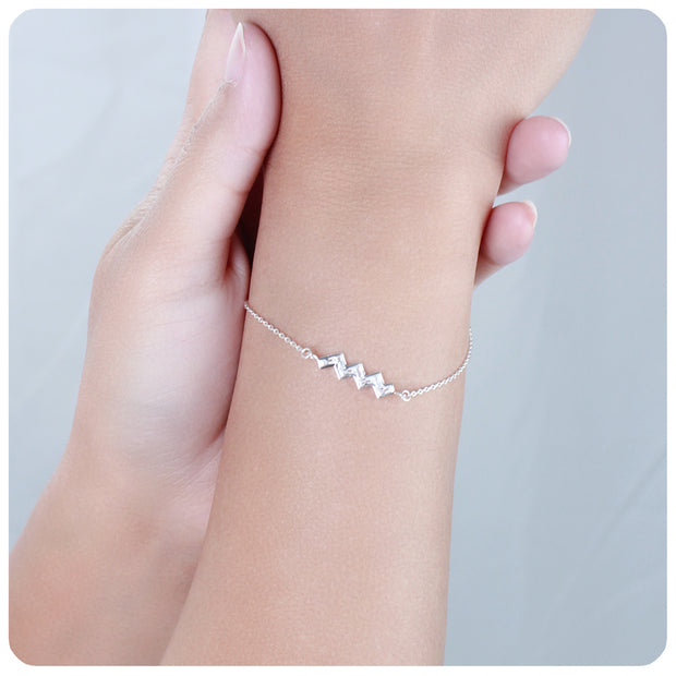 Wave Zigzag CZ Bracelet BRS-1103