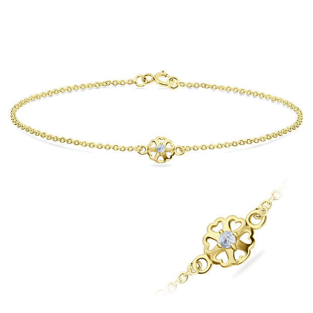 Clover CZ Bracelet BRS-1114