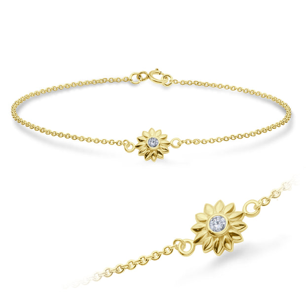 Sunflower CZ Bracelet BRS-1115