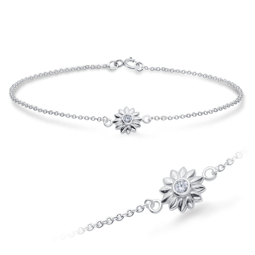 Sunflower CZ Bracelet BRS-1115