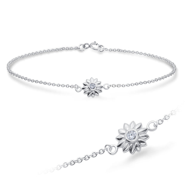 Sunflower CZ Bracelet BRS-1115