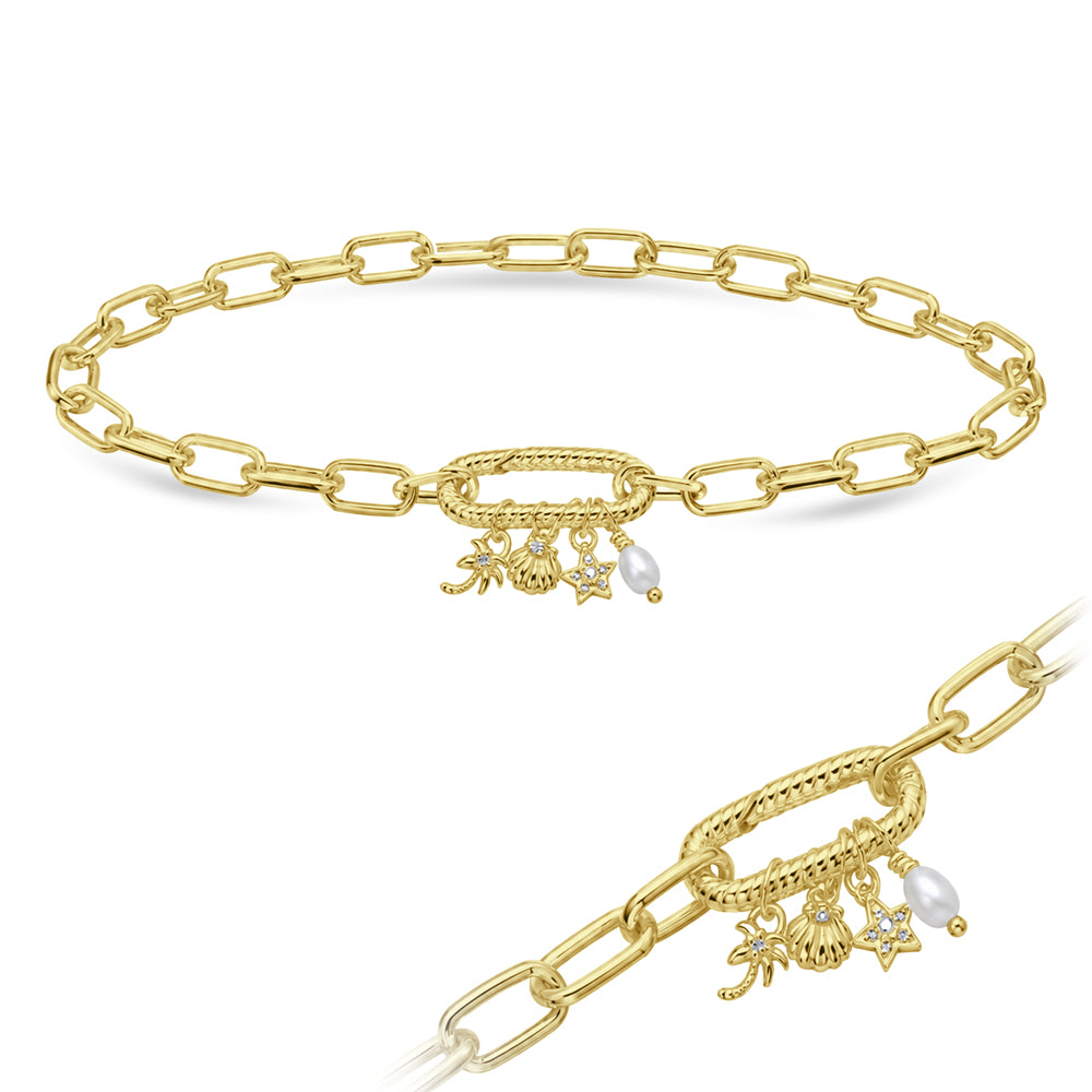 Nautical Charm Chain Bracelet BRS-1201