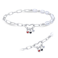 Heart Lock Charm Bracelet BRS-1202
