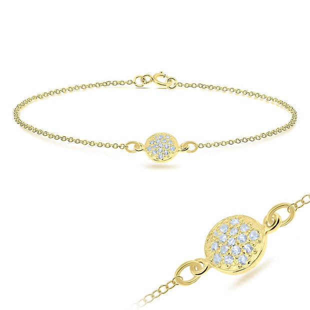 Pavé CZ Disc Bracelet BRS-177