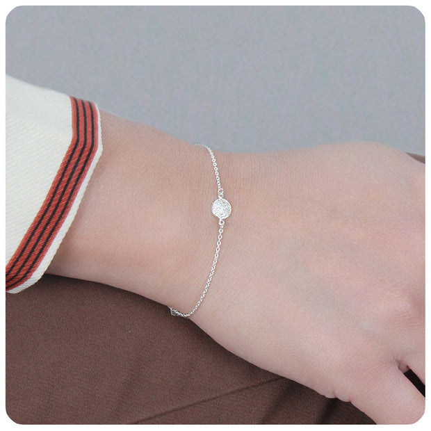 Pavé CZ Disc Bracelet BRS-177