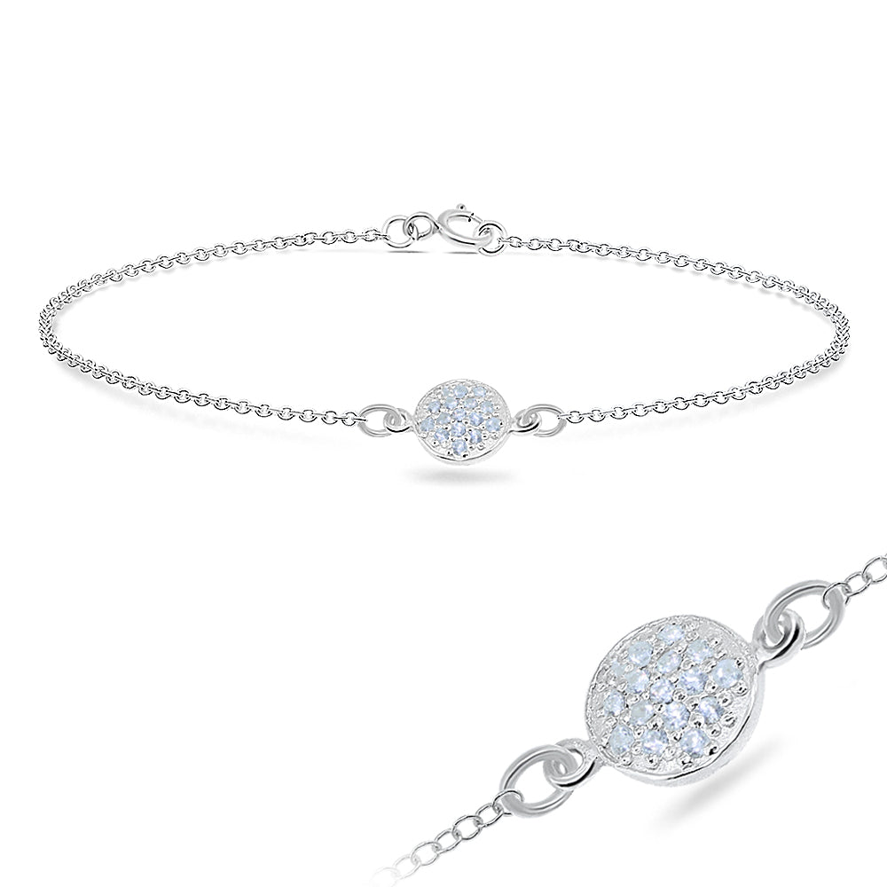 Pavé CZ Disc Bracelet BRS-177