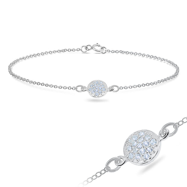 Pavé CZ Disc Bracelet BRS-177