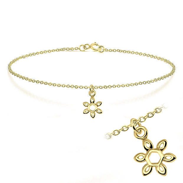 Open Daisy Charm Bracelet BRS-196