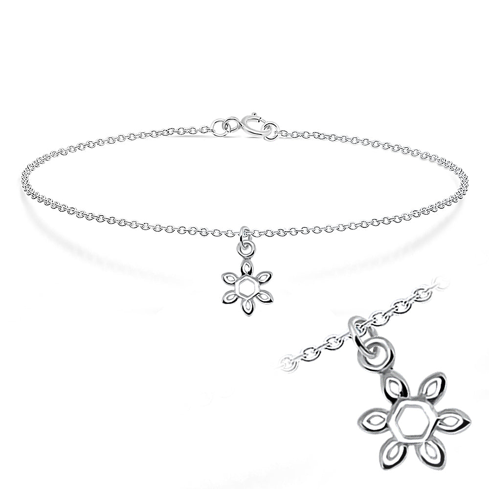 Open Daisy Charm Bracelet BRS-196
