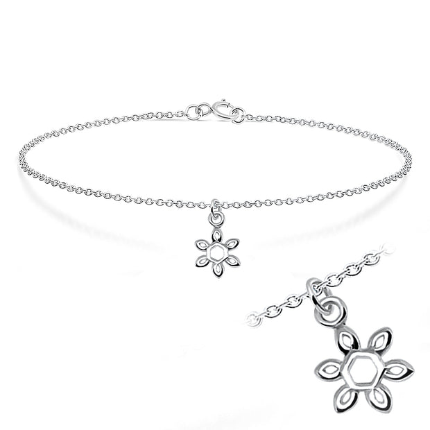 Open Daisy Charm Bracelet BRS-196