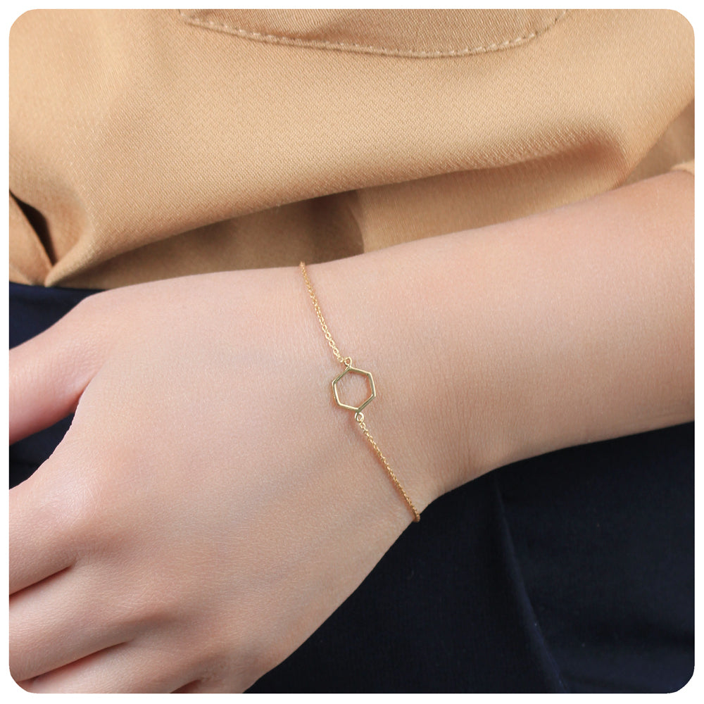 Open Hexagon Bracelet  BRS-211