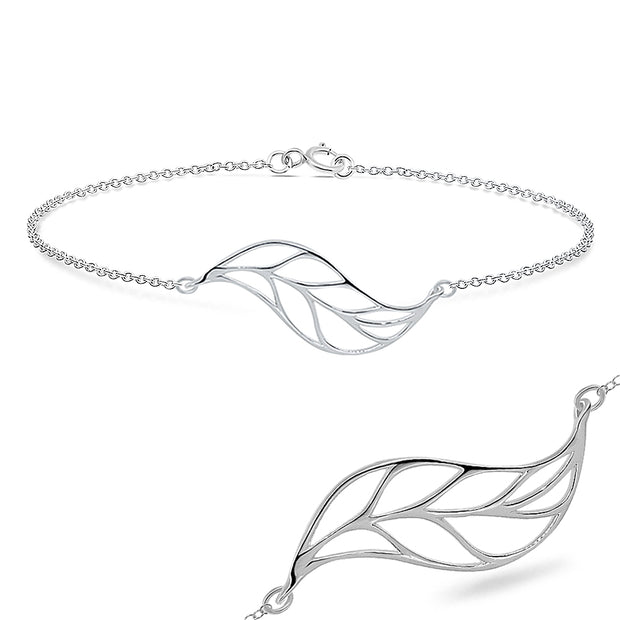 Open Leaf Bracelet BRS-214