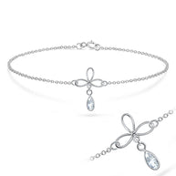 Dragonfly CZ Charm Silver Bracelet BRS-219