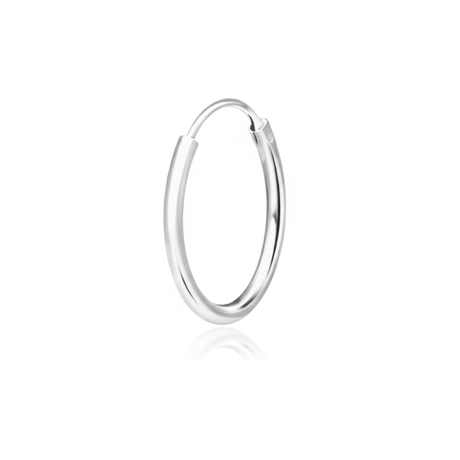1.2mm Silver Hoop Earring CR-12 (1.2mm)