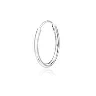 1.2mm Silver Hoop Earring CR-12 (1.2mm)