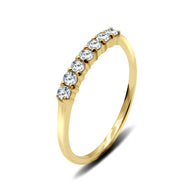 Straight CZ Silver Ring CSR-401