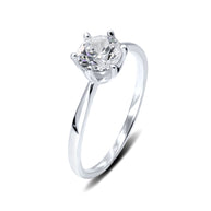 Classical CZ Silver Ring CSR-403