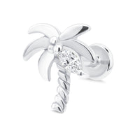 Palm Tree Flat Back Piercing EBB-3699