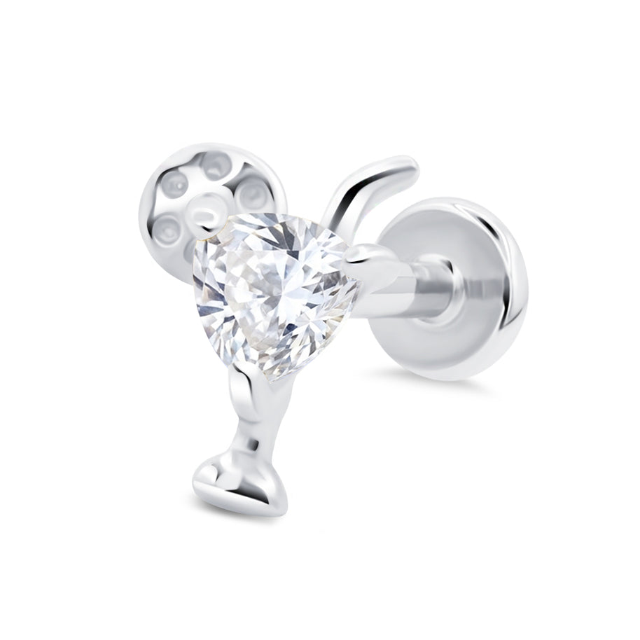 Cocktail Glass Flat Back Piercing EBB-3708