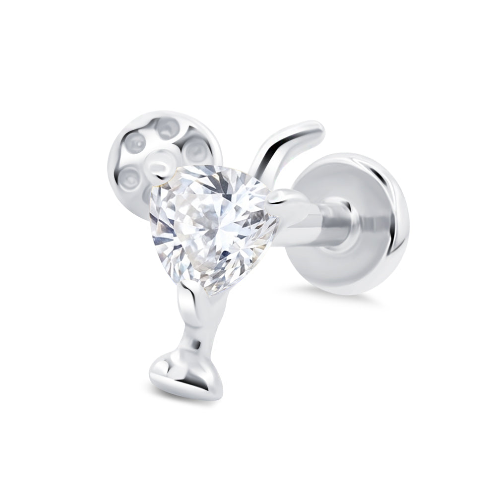 Cocktail Glass Flat Back Piercing EBB-3708