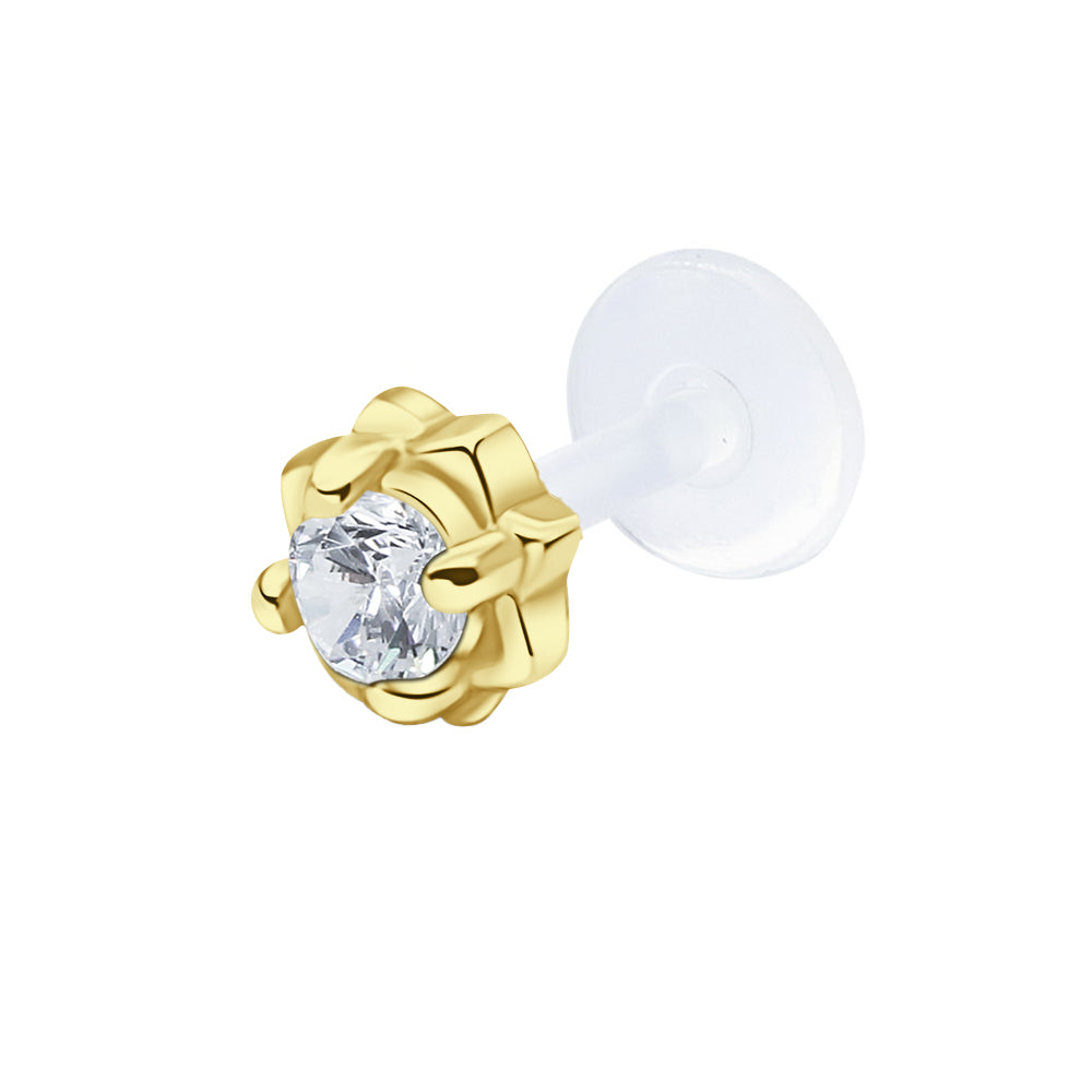Flower-Set CZ Ear Piercing EBO-2765