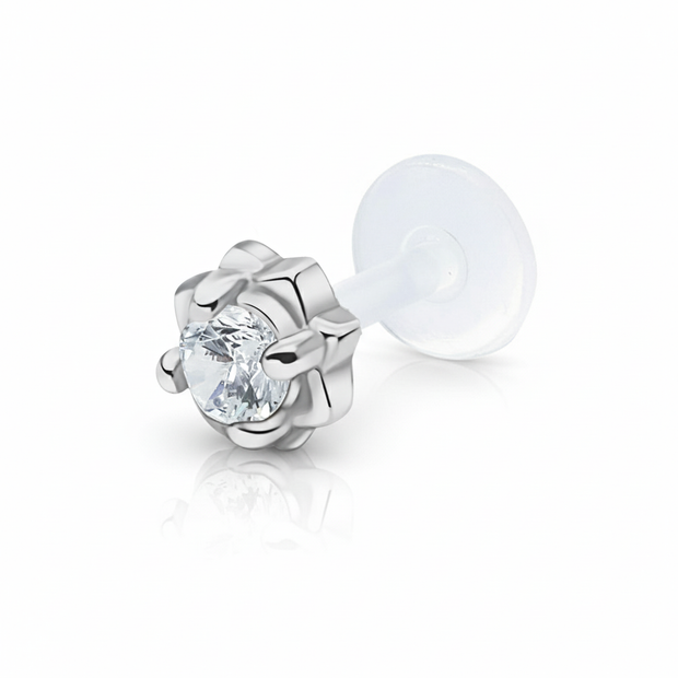 Flower-Set CZ Ear Piercing EBO-2765