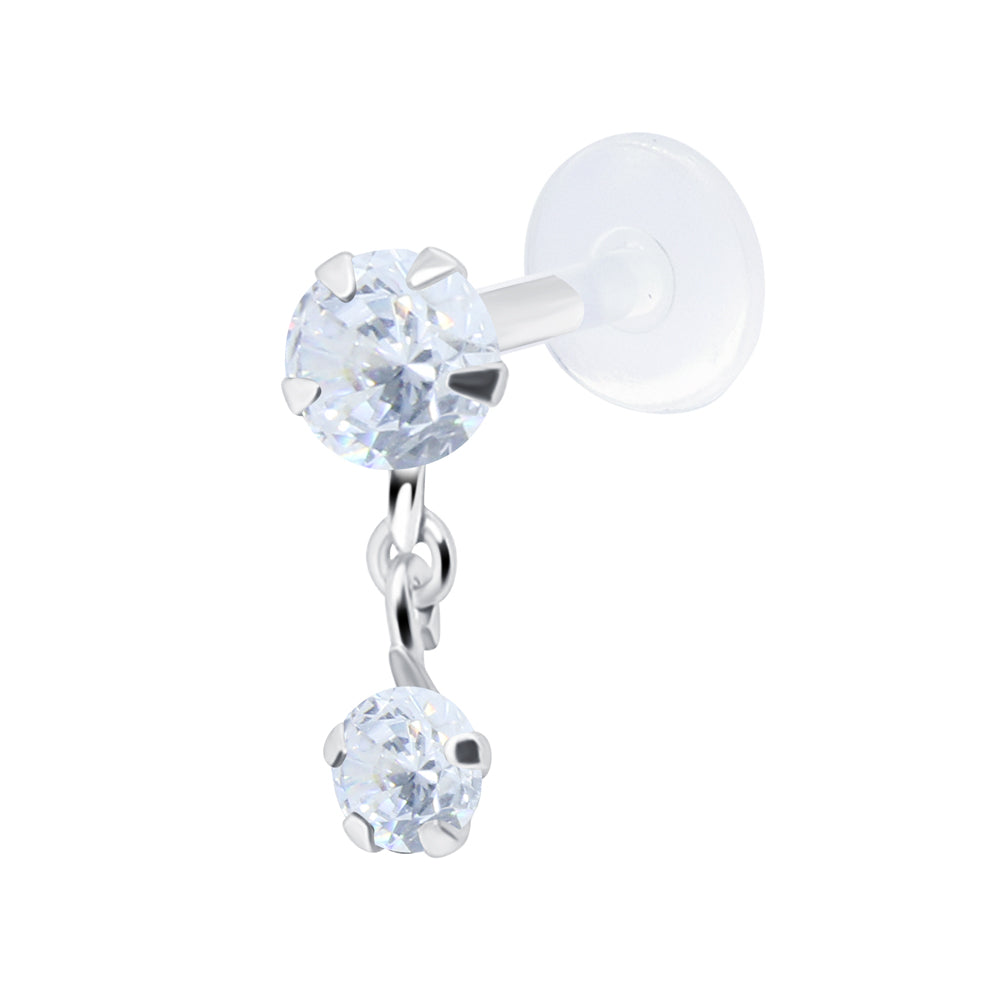 Dangling Round Stones Ear Piercing EBO-404