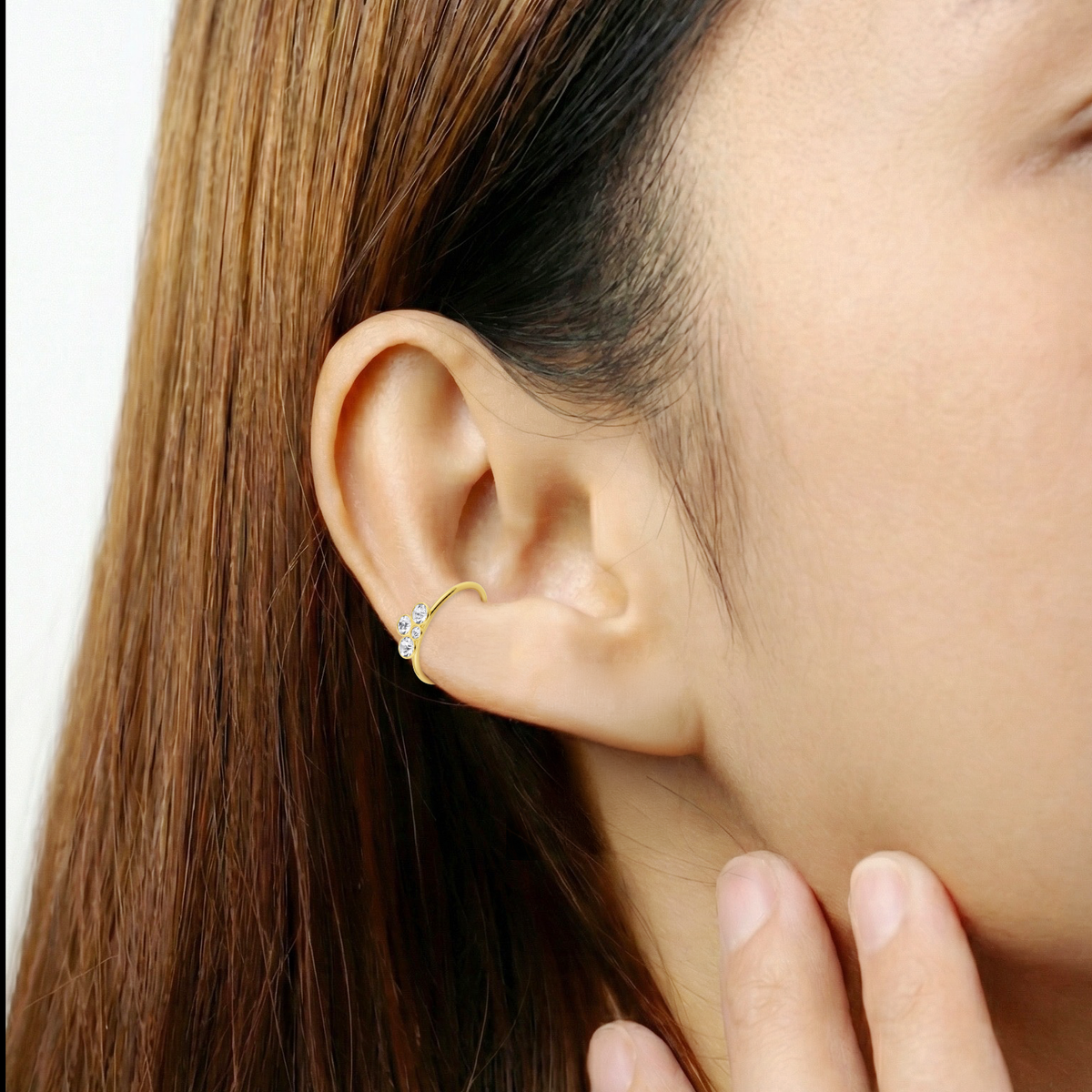 Crystal Bloom Ear Cuff EC-1109