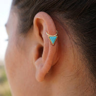 Triangle Aventurine Stone Ear Cuff EC-1127