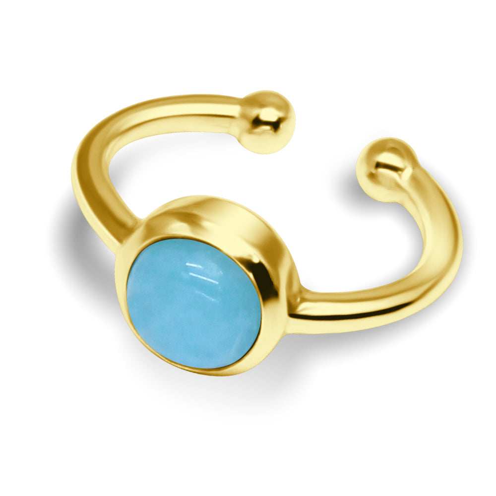 Amazonite Circle Ear Cuff EC-1133