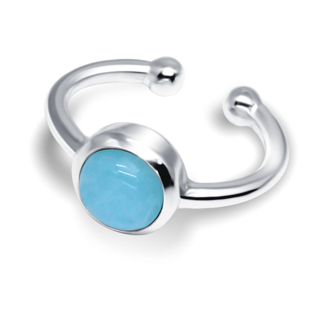 Amazonite Circle Ear Cuff EC-1133