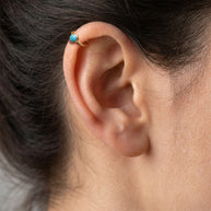 Amazonite Circle Ear Cuff EC-1133
