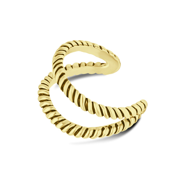 Double Oxidised Rope Ear Cuff EC-1143