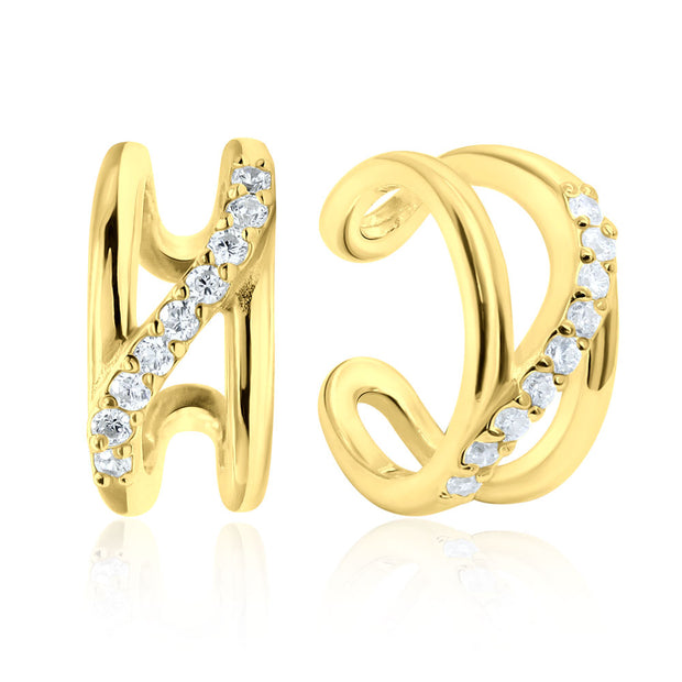Crossover Pavé Ear Cuff EC-1149