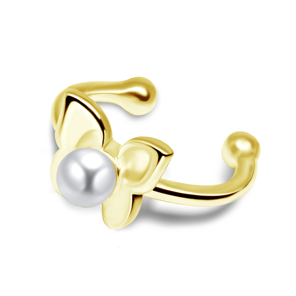 Butterfly Pearl Ear Cuff EC-1152