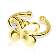 Filigree Butterfly CZ Ear Cuff EC-1153