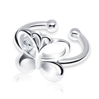 Filigree Butterfly CZ Ear Cuff EC-1153