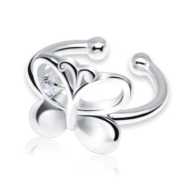 Filigree Butterfly CZ Ear Cuff EC-1153