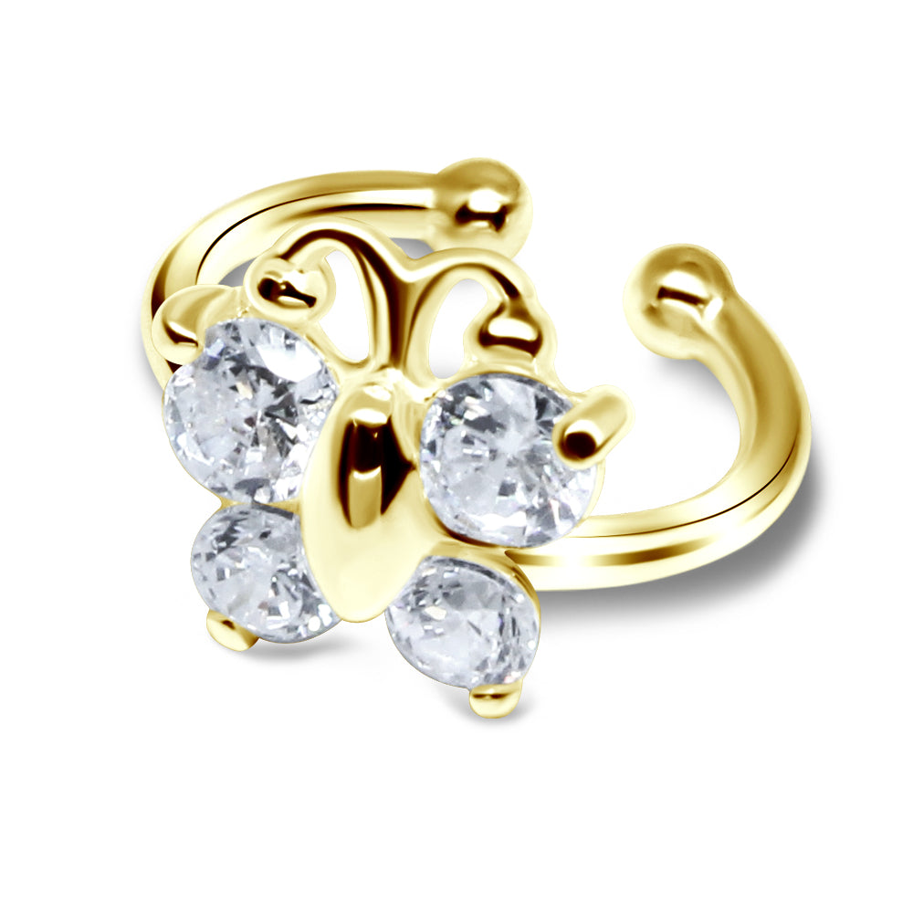 Crystal Butterfly Ear Cuff EC-1154
