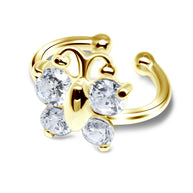 Crystal Butterfly Ear Cuff EC-1154