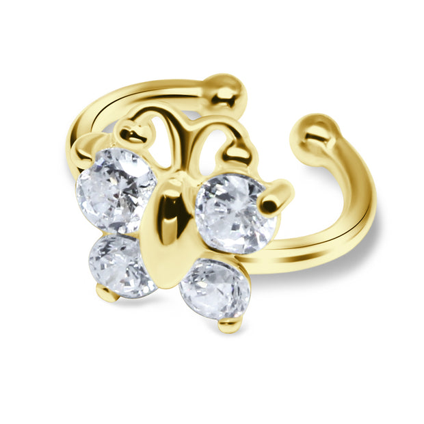 Crystal Butterfly Ear Cuff EC-1154