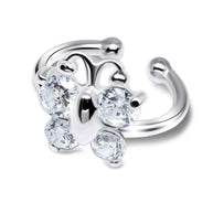 Crystal Butterfly Ear Cuff EC-1154