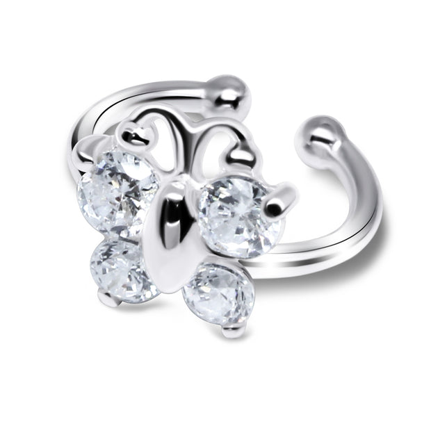 Crystal Butterfly Ear Cuff EC-1154
