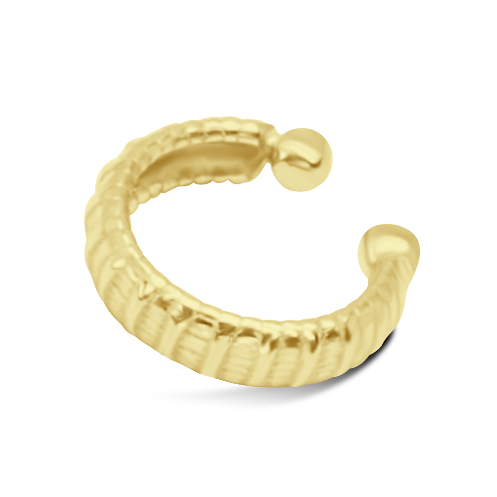 Ribbed Wide Band Ear Cuff EC-1160
