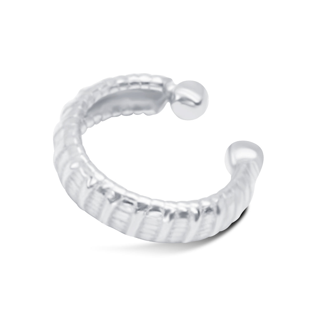 Ribbed Wide Band Ear Cuff EC-1160