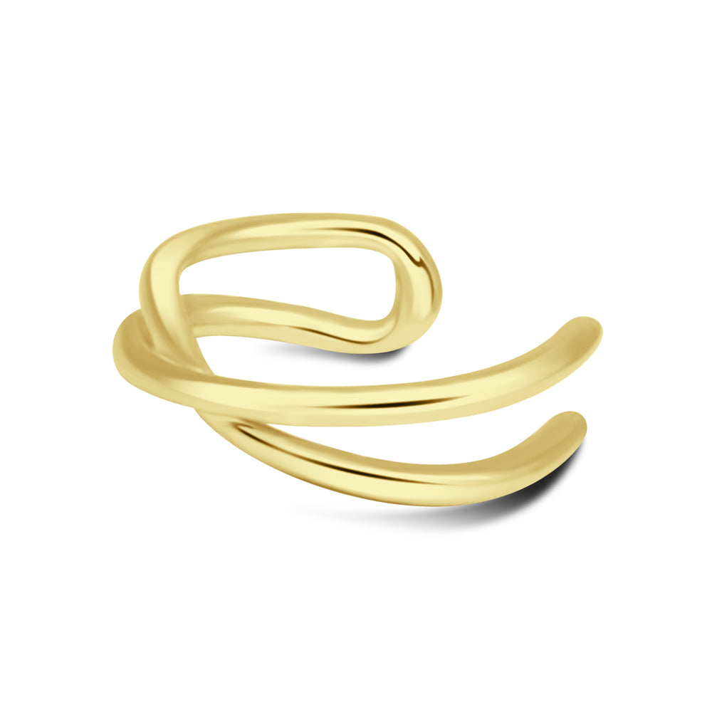 Fluid Loop Sculptural Ear Cuff EC-1173