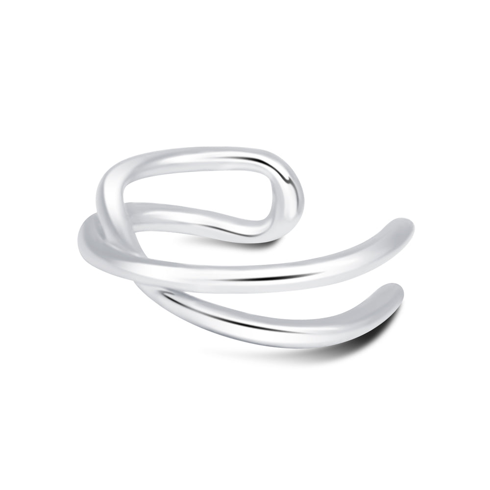 Fluid Loop Sculptural Ear Cuff EC-1173