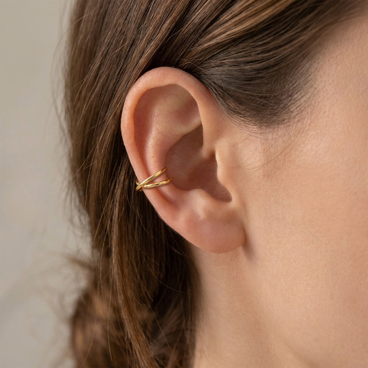 Fluid Loop Sculptural Ear Cuff EC-1173